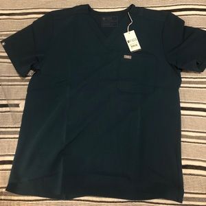 FIGS NWT Caribbean Blue Scrub Top